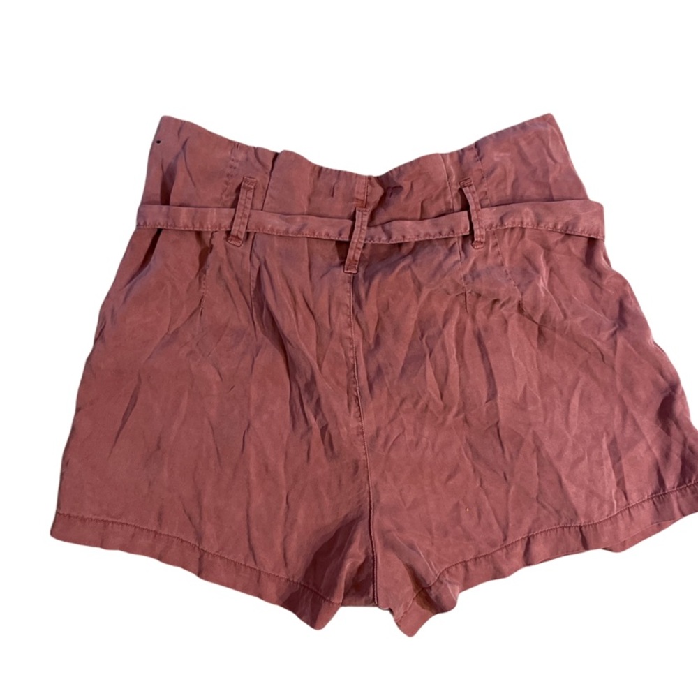 Abercrombie & Fitch Lyocell Mauve Paper Bag Shorts Size Large - Picture 3 of 5